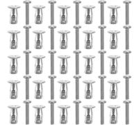 Kisangel Écrous de Fixation Creux Métalliques 25 Pièces avec Vis 4x20 Mm, Ancrage Mural pour Portes Creuses, Outil de Maintien D'écrou pour Fixations à Vis, Compatible Murs Creux et Tôle