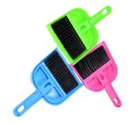 Kisangel Ensemble Balayette et Pelle Portable en Plastique pour Nettoyage des Cages de Petits Animaux et Furets, pour Espaces Étroits et Coins Difficiles à Nettoyer Couleur Aléatoire