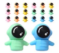 Kisangel Ensemble de 20 Gommes d'Astronautes Dessin Animé, Mini Gommes Colorées pour Élèves du Primaire, pour Fêtes et Accessoires de Bureau