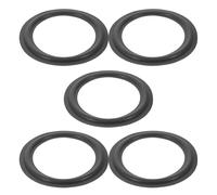 Kisangel Ensemble de 5 Anneaux Suspendre en Mousse Noire 6,5 Pouces pour Haut-Parleur, Kit de Réparation Audio pour Bord de Haut-Parleur, Accessoires de Remplacement pour Home Cinéma et