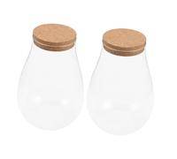Kisangel Ensemble De Bouteilles De Paysage en Mousse Couvercle De Terrarium en Verre Bouteille De Paysage Vide Contenant pour Plantes Vase Décoratif