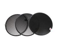 Kisangel Ensemble De Grilles en Nid D’Abeille pour Flash Photo, Modificateur D’éclairage 10° 30° 50° 3 Pièces, Usage Studio Professionnel, Compatible Flash Embarqué, Finition Noire