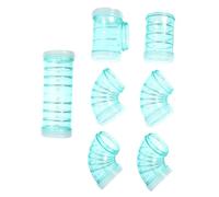 Kisangel Ensemble de Tunnels D'aventure 3 Pièces en Plastique pour Cage à Hamster Jouets pour Petits Animaux de Compagnie Accessoire D'intérieur/extérieur