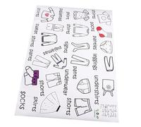 Kisangel Étiquette Autocollante Vêtements pour Rangement Label de pour Garde Robe et Commode Décorative et Amovible Facile à Appliquer Trace pour Organiser Habits