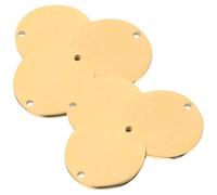 Kisangel Étiquettes D'identification pour Chiens en Acier Inoxydable Double Trou, Pendentifs Ronds Personnalisables 20 Mm Dorés, Lot de 6 Pièces pour Gravure et Accessoires de Collier