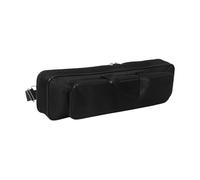 Kisangel Étui à Canne à Pêche Noir en Oxford, Structure Acier, Portable | Bandoulière et Poignée Ergonomique, Pliable à Couche Unique, pour Rangement D’accessoires et Coffre