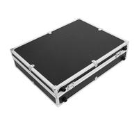 Kisangel Étui de Transport pour Microphone en Alliage D'aluminium Noir avec 4 Compartiments en Mousse Absorbant les Chocs et Poignée, Protection Sécurisée pour Événements Extérieurs