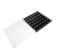 Kisangel Étui Porte-médiators Transparent en Acrylique 245x240x22 Mm, Organiseur 36 Compartiments pour Rangement Précis, Boîte Compacte pour Musiciens, Concerts et Voyages