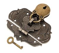 Kisangel Fermoir à Moraillon En Alliage De Zinc Vintage Pour Boîte à Bijoux Verrou à Cliquet En Bois, Fermeture Sécurisée Et Décorative, Ensemble, Usage Coffrets Présents