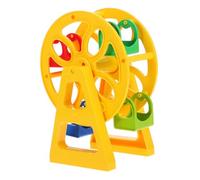 Kisangel Ferris Wheel Toy for Train Tracks Mini Plastic Landscaping Accessory for Safe Smooth Finish Decoration to Enhance Play Scenes and Creativity
