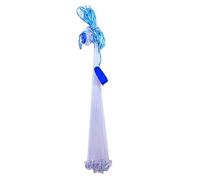 Kisangel Filet De Pêche De Style Américain à La Main Filet De Pêche en Eau Salée avec Pendentif en Acier 2,4 m Au Lancer Solide Outil De Réseau pour Piège à Appâts Utilisé en Mer