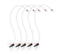 Kisangel Fly Shaped Cat Wand Replacement Heads Interactive Cat Stick Attachment for Indoor Kitten Teasing and Chasing Toys