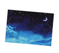 Kisangel Fond Photo Étoilé Bleu Nuit 210X150 CM en Tissu Suspendu, Bannière Murale Décorative Polyvalente pour Fête, Séance Photo et Anniversaire sous Ciel Étoilé