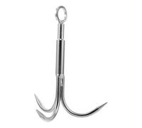 Kisangel Grand Grappin Acier Inoxydable à Trois Griffes Antidérapantes pour Récupération Extérieure Crochet Robuste Multifonction pour Survie et Aventure Milieu Aquatique