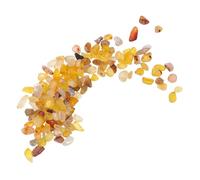 Kisangel Gravier Décoratif pour Pot De Fleurs Et Aquarium 200 G Pierres Dagate Jaune De Forme Irrégulière