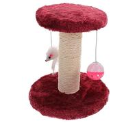 Kisangel Griffoir pour Chat Feutre Double Poteau de Grattage Sisal avec Plateforme pour Chat Couleur pour Intérieur Jeu Félins