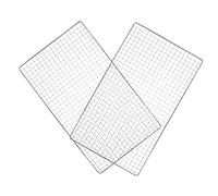 Kisangel Grille De Barbecue en Acier Inoxydable 44x26 Cm, Lot De 2, pour Cuisson Intérieure Et Extérieure, Filet Multifonction Résistant à La Déformation, Accessoire Pratique pour Grillades