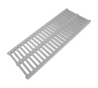 Kisangel Grille de Drainage en Polymère Blanche 50 X 20 CM Antidérapante, Couvercle Renforcé pour Canal, Ferme et Piscine, Usage Extérieur Résistant la Corrosion