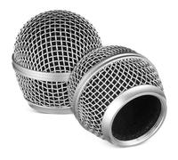 Kisangel Grille Métallique Acoustique Compatible Instruments de Musique de Remplacement Lot de 2 Têtes Sphériques en Métal, Maille Fine Anti-interférences pour Microphone