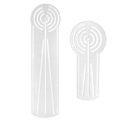 Kisangel Guide du Mandala à Points 2 Pièces en Acrylique Transparent, Règle Mandala Ergonomique pour Artistes et Projets Manuels, Outil Multifonction pour t Loisirs Créatifs
