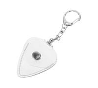 Kisangel Guitar Pick Holder Box Transparent Portable Case with Keyring Lightweight Organizer and Display Pendant for Guitarists and Collectors