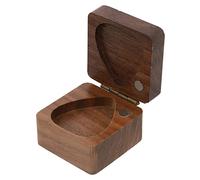 Kisangel Guitar Pick Storage Box Wooden Plectrum Holder for Electric Bass Portable Guitar Accessory Material with Fine Craftsmanship