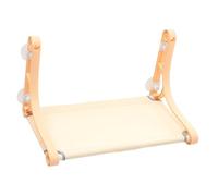 Kisangel Hamac pour Chat Perchoir De Fenêtre à Ventouse Solide Lit Balançoire Confortable Beige Résistant à l'usure Espace De Repos pour Intérieur Chats D'appartement