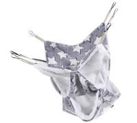 Kisangel Hamac pour Petits Animaux Suspendu 35X35 CM Lit Confortable Trois Couches Gris Hamac pour Hamster Rat et Chinchilla Couchage Chaud et Respirant pour Cage