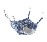 Kisangel Hamac Suspendu pour Petits Animaux, Lit à Rats et Cobayes, en Tissu Doux Bleu, Taille Compacte, pour Cage D’intérieur, Adapté aux Hamsters et Écureuils Pygmées