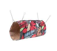 Kisangel Hamac Suspendu Rafraîchissant pour Petits Animaux De Compagnie Tunnel De Jeu en Tissu Glace Noir Taille Petite Adapté Cochon D’Inde Hamster Furet Désert