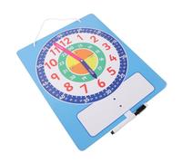 Kisangel Horloge Apprentissage Garçon Fille Éducative avec Surface Effaçable pour Apprendre Heure Pédagogique Léger et Portable pour Développement Intellectuel Garçon Fille