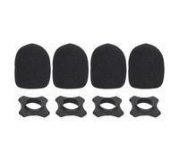 Kisangel Housse de Protection en Mousse pour Micro Anneau Caoutchouc Bonnette Anti-Vent et Anti-Chute Adaptée aux Microphones Standards pour Karaoké et Enregistrement Lot de 4 Pièces