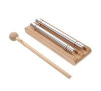 Kisangel Instrument de Percussion Musical Tons Naturel avec Base Bois Carillon pour Éducatif pour Yoga et Éveil Musical