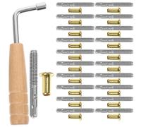 Kisangel Jeu D'accessoires pour Harpe-lyre 21 Notes, Cheville D'accordage Professionnelle en Métal, Clé de Réglage Robuste, Kit de Réparation pour Instrument de Musique à Cordes