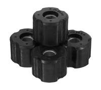 Kisangel Jeu de 4 Bagues Palier en Pe Noir pour Roulement de Roue de Tondeuse à Gazon, Compatible Tubes Aluminium 26/28 Mm, Accessoire pour Outils de Jardin