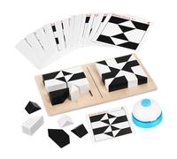 Kisangel Jeu de Puzzle Bois Éducatif Compact pour Garçon Fille et Adultes Blocs Solides et Colorés pour Développement Cognitif et Activités Ludiques