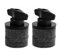 Kisangel Jeu de Supports en Plastique pour Cymbales Feutrine Noire, 2 Pièces, Vis à Bouton, Accessoires Complets pour Batterie Compatibles Différentes Pagaies et Configurations
