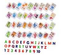 Kisangel Jeu Éducatif en Bois pour Garçon et Filles Cartes Lettres et Chiffres Jouet Cognitif Puzzle d'Orthographe Apprentissage Activités Préscolaires 1 Jeu