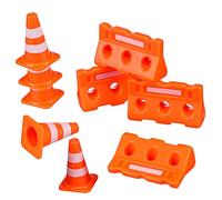 Kisangel Jouets Mini Cônes De Circulation Et Barrières Plastique pour Éducation Sécurité Routière Garçon Fille pour Apprentissage des Signaux Routiers
