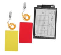 Kisangel Kit Arbitre Football Portable avec Cartons Rouge et Jaune Sifflets Métalliques Stylo et Carnet pour Enregistrement des Scores et Pénalités Étui Cuir de Protection pour Matchs de