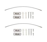 Kisangel Kit D’ancrages de Sécurité pour Meubles en Acier Inoxydable, Prévention des Chutes, 2 Ensembles, pour Armoire et Bibliothèque, Garçon et Filles
