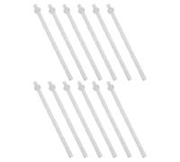Kisangel Kit de 12 Tiges de Bouton Poussoir Wc en Plastique Blanc, Accessoires de Toilette Efficaces Longueur Découpable, pour Rénovation Salle de Bains