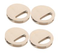 Kisangel Kit de 4 Hochets en Bois Naturel pour Bébé, Maracas Montessori Unisexes, Taille Ronde, à Peindre Soi-même, Jouets Sensoriels pour Éveil et Développement Moteur des Tout-petits