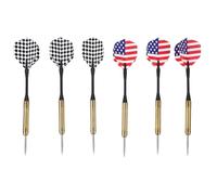 Kisangel Kit de 6 Fléchettes Métalliques 16g Drapeau, Lance-fléchettes Professionnel pour Club et Loisirs, Solide Pointe en Métal, Salle de Sport et Jeu D’intérieur Style Style Aléatoire