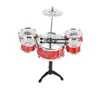 Kisangel Kit de Batterie Jazz Garçon Fille Miniature Sécurisé Plastique Ensemble Percussion Éducatif pour Tout Petits Développement Rythme Instrument Musical pour Garçons et Filles