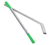 Kisangel Kit de Nettoyage pour Rainures D'ascenseur Racloir 10 Mm et Brosse Métallique, Outil Manuel Léger et Portable pour Entretien Précis des Seuils et Interstices, Nettoyage des