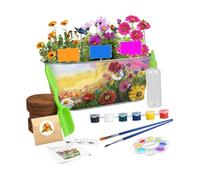 Kisangel Kit de Plantation de Plantes Aromatiques D’intérieur, Jardinière en Fer 1 Pièce, Kit de Jardinage Créatif pour Garçon et Filles, Outils de Bricolage pour Fleurs, Décoration Balcon