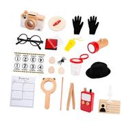 Kisangel Kit Détective Garçon et Filles 1 Set Accessoires de Déguisement Garçon et Filles 3-5 Ans Chapeau Détective pour Jeux de Rôle Jouets D'espionnage Éducatifs et Ludiques