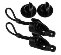 Kisangel Kit Fixation Rideaux avec Cordon Élastique à Ressort Bouchons Anti-Vent et Base pour Stores Enrouleurs Accessoires avec Vis et Chevilles pour Installation Stable