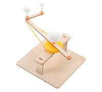 Kisangel Kit Maquette Système Solaire en Bois DIY 3 Sphères Soleil Terre Lune, Modèle Éducatif Scientifique pour Garçon et Filles, Fournitures Scolaires 3e Année, Apprentissage Astronomie